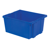 Polylewton Stack-N-Nest&reg; Containers, 15.1" x 30.1" x 24", Blue WestPier