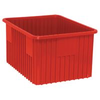 Contenants Divider Box, Plastique, 22,5" la x 17,5" p x 12" h, Rouge WestPier