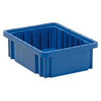 Contenants Divider Box, Plastique, 10,9" la x 8,3" p x 3,5" h, Bleu WestPier