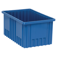 Contenants Divider Box, Plastique, 16,5" la x 10,9" p x 8" h, Bleu WestPier
