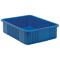 Contenants Divider Box, Plastique, 22,5" la x 17,5" p x 6" h, Bleu WestPier