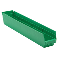 Bac pour &eacute;tag&egrave;re &eacute;conomique, 4-1/8" la, 4" h x 23-5/8" p, Vert WestPier