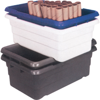 Cross Stack Bins, 16" W x 25.125" D x 8.5" H, Grey WestPier