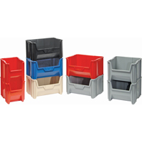 Giant Stacking Containers, 16.5" W x 17.5" D x 12.5" H, Grey WestPier