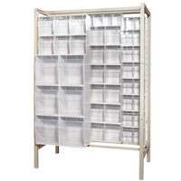 Free-Standing Tip-Out Bins Slider System, 51-1/4" W x 26" D x 77" H, 101 Drawers WestPier