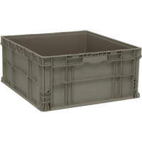 Stacking Container, 22.5" W x 22.5" D x 11" H, Grey WestPier