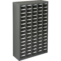 Casiers pour pi&egrave;ces KPC-600, Acier galvanis&eacute;, 75 tiroirs, 23-1/10" x 8-7/10" x 36-9/10", Gris WestPier