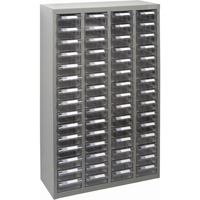 KPC-700 Parts Cabinet, Galvanized Steel, 60 Drawers, 23-1/10" x 8-7/10" x 36-9/10", Grey CF320 | WestPier