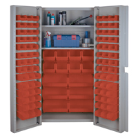 Deep Door Combination Cabinets, 38" W x 24" D x 72" H, Grey CF356 | WestPier