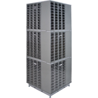 Heavy-Duty Industrial Carousel Drawer Cabinet, Steel, 480 Drawers, 27" W x 27" D x 80" H, Grey WestPier