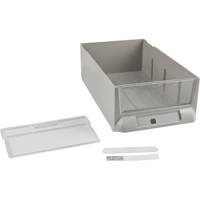 Replacement Drawer for KPC-200 Parts Cabinets, Plastic, 5-3/8" W x 9-13/16" D x 3-3/10" H, Grey CF481 | WestPier