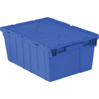 Flipak&reg; Polyethylene Plastic (PE) Distribution Containers, 21.9" x 15.2" x 9.3", Blue WestPier