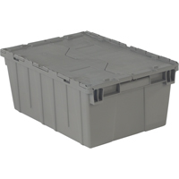 Flipak&reg; Polyethylene Plastic (PE) Distribution Containers, 21.9" x 15.2" x 9.3", Grey WestPier