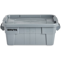 Bac de stockage Brute avec couvercle, 27,88” p x 16,5” la x 10,7" h, Capacit&eacute; 112 lb, Gris WestPier
