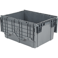 Flipak&reg; Polyethylene Plastic (PE) Distribution Containers, 39" x 14" x 13", Grey WestPier