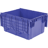 Flipak Polyethylene Plastic (PE) Distribution Containers, 27.9" x 20.9" x 15.2", Blue WestPier