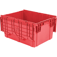 Flipak Polyethylene Plastic (PE) Distribution Containers, 27.9" x 20.9" x 15.2", Red WestPier