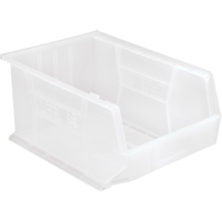Clear-View Ultra Stack & Hang Bin, 11" W x 8" H x 16" D, Clear WestPier