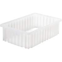Contenant Divider Box, Plastique, 16,5" la x 10,875" p x 5" h, Gris WestPier