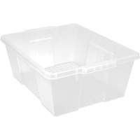Plastic Latch Container, 15.875" W x 21" D x 7.75" H, Clear WestPier