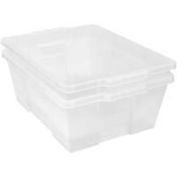 Plastic Latch Container, 15.875" W x 21" D x 7.75" H, Clear WestPier