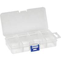 Plastic Compartment Box, 2.75" W x 5.5" D x 1.25" H, 8 Compartments WestPier