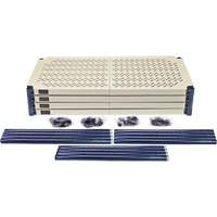 &eacute;tag&egrave;re en fils m&eacute;talliques avec tablettes en plastique, Cadre en fils m&eacute;talliques avec tablettes en plastique, Sans boulons, De base, 30" la x 72" h x 18" p WestPier