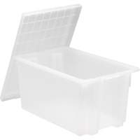 Heavy-Duty Stack & Nest Tote, 15" x 19.5" x 29.5", Clear WestPier