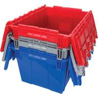 Flip Top Plastic Distribution Container, 21.65" x 15.5" x 12.5", Grey WestPier