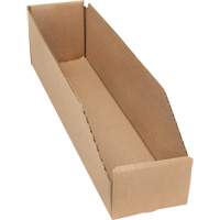 Deep Corrugated Parts Bins, 3-3/4" W x 17-1/4" D x 4-1/2" H, Beige WestPier