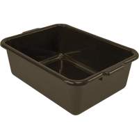 All-Purpose Flat-Bottom Storage Tub, 7" H x 15" D x 21" L, Plastic, Brown CG213 | WestPier