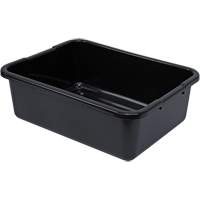 All-Purpose Ribbed-Bottom Storage Tub, 7" H x 15" D x 21" L, Plastic, Black CG215 | WestPier