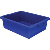 All-Purpose Ribbed-Bottom Storage Tub, 7" H x 17" D x 22" L, Plastic, Blue CG225 | WestPier