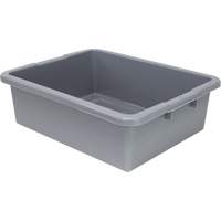 All-Purpose Ribbed-Bottom Storage Tub, 7" H x 17" D x 22" L, Plastic, Grey CG227 | WestPier