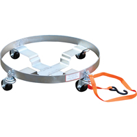 Multi-Tier Drum Dollies, Steel, 900 lbs. Capacity, 23-1/2" Diameter, Rubber Casters WestPier