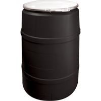 Polyethylene Drums, 55 US gal (45 imp. gal.), Open Top, Black WestPier