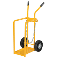 Gas Cylinder Cart, Mold-on Rubber Wheels, 9-13/16" W x 16" L Base, 150 lbs. DC671 | WestPier
