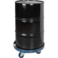 Drum Dolly, Steel, 1400 lbs. Capacity, 24" Diameter, Blue Elastic Casters WestPier