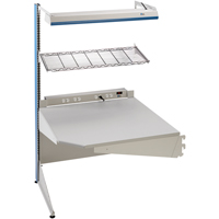 Arlink Preconfigured Workstation, 36" W x 28" D x 84" H, Single Sided Corner Add-On WestPier