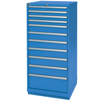 Armoires de rangement avec tiroirs, 11 tiroirs, 28-1/4" la x 28-1/2" p x 59-1/2" h, Bleu brillant WestPier