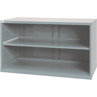 Shelf Cabinets, Steel, 33-1/2" H x 56-1/2" W x 28-1/2" D, Light Grey FI158 | WestPier