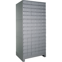 Industrial Drawer Cabinets With Base, 90 Drawers, 34-1/8" W x 12-1/4" D x 69-1/8" H, Grey FI358 | WestPier