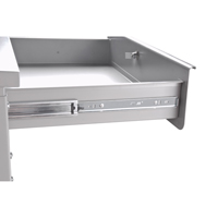 Cabinet Style Shop Desk, 34-1/2" W x 30" D x 53" H, Grey FI520 | WestPier