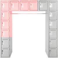 Assembled Archettes Clean Line Economy Lockers, 16 -tier, Bank of 3, 18" x 72" x 12", Steel WestPier