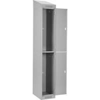 Clean Line Lockers, 2 -tier, Bank of 4, 48" x 18" x 78", Steel, Grey, Rivet (Assembled) WestPier