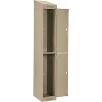Clean Line Lockers, 2 -tier, Bank of 4, 48" x 18" x 78", Steel, Beige, Rivet (Assembled) WestPier