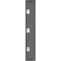 Casiers Clean Line, 3 niveaux, 12" x 18" x 72", Acier, Charbon, Rivet (assembl&eacute;) WestPier