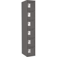 Petits casiers Clean Line, 6 niveaux, 12" x 18" x 72", Acier, Charbon, Rivet (assembl&eacute;) WestPier