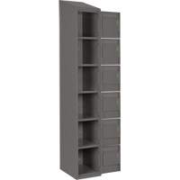 Clean Line Lockerette, 6 -tier, Bank of 4, 48" x 18" x 78", Steel, Charcoal, Rivet (Assembled) WestPier