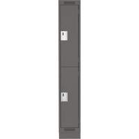 Casiers Clean Line, 2 niveaux, 12" x 18" x 76", Acier, Charbon, Rivet (assembl&eacute;) WestPier